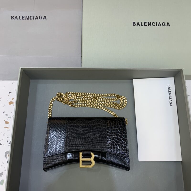 Replica Balenciaga Hourglass On Chain Black 1 Replica Balenciaga Hourglass On Chain Black - realistic designer-inspired fake bag