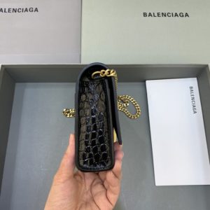 Replica Balenciaga Hourglass On Chain Black 8 Replica Balenciaga Hourglass On Chain Black - near-authentic luxury replica handbag