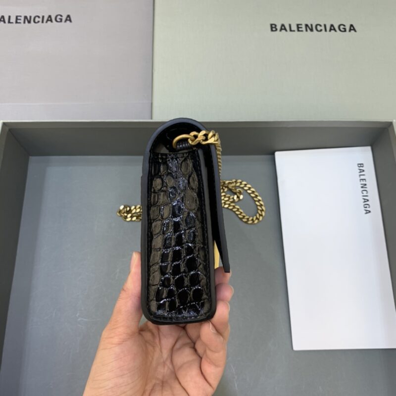 Replica Balenciaga Hourglass On Chain Black 8 Replica Balenciaga Hourglass On Chain Black - near-authentic luxury replica handbag
