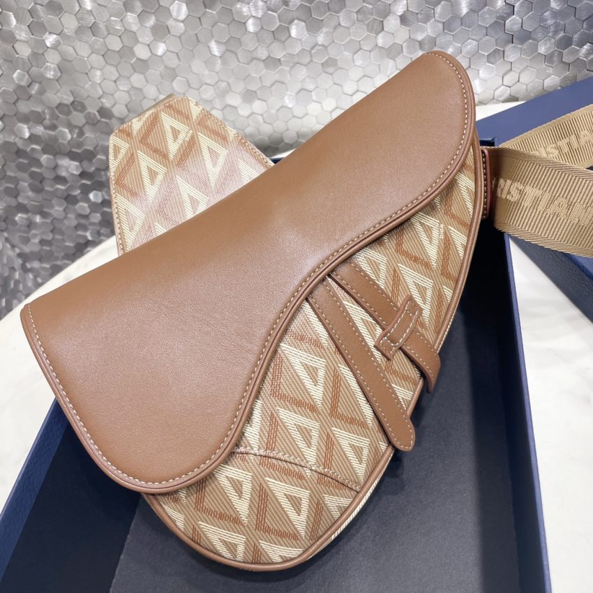 Replica Dior Saddle Bag Brown Triangle 4 Replica Dior Saddle Bag Brown Triangle - high-accuracy replica luxury purse