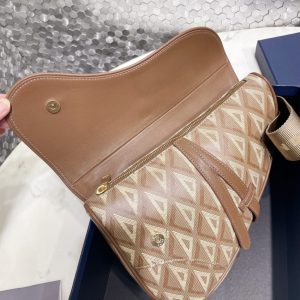 Replica Dior Saddle Bag Brown Triangle 7 Replica Dior Saddle Bag Brown Triangle - high-end fake designer purse