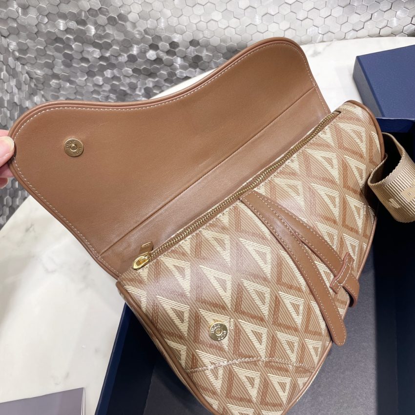 Replica Dior Saddle Bag Brown Triangle 7 Replica Dior Saddle Bag Brown Triangle - high-end fake designer purse