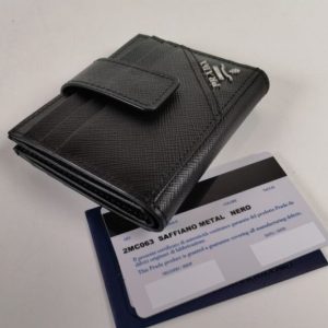 Replica Prada Saffiano Two Fold Wallet Silver 3 Replica Prada Saffiano Two Fold Wallet Silver - high-end fake designer purse