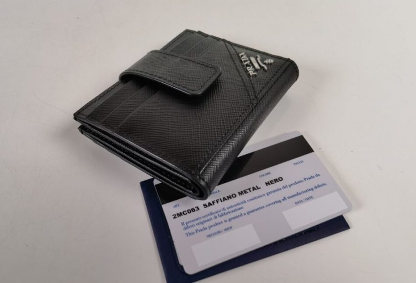 Replica Prada Saffiano Two Fold Wallet Silver 3 Replica Prada Saffiano Two Fold Wallet Silver - high-end fake designer purse