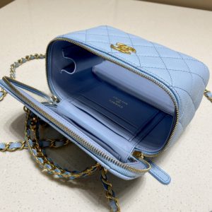 Replica CHANEL 22S Handle Box Bag Blue 3 Replica CHANEL 22S Handle Box Bag Blue - premium-grade designer purse dupe