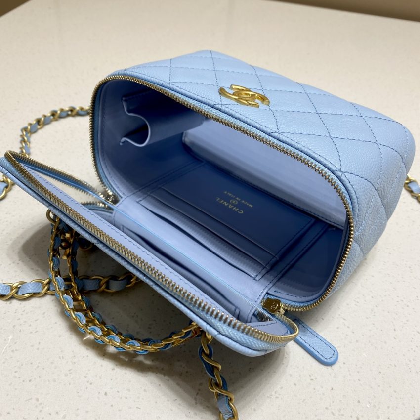 Replica CHANEL 22S Handle Box Bag Blue 3 Replica CHANEL 22S Handle Box Bag Blue - premium-grade designer purse dupe