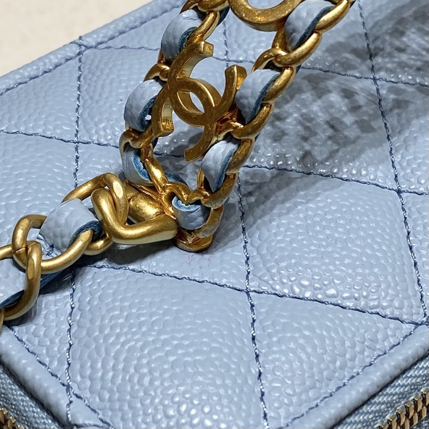 Replica CHANEL 22S Handle Box Bag Blue 4 Replica CHANEL 22S Handle Box Bag Blue - high-accuracy replica luxury purse