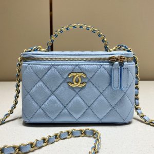 Replica CHANEL 22S Handle Box Bag Blue 1 Replica CHANEL 22S Handle Box Bag Blue - top-rated replica designer bag