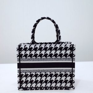 Replica Dior Tote Book Houndstooth 8 Replica Dior Tote Book Houndstooth - premium 1:1 fake handbag model