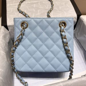 Replica CHANEL 22S Hubo Bag Light Blue 6 Replica CHANEL 22S Hubo Bag Light Blue - high-end fake designer purse