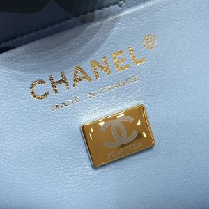 Replica CHANEL 22S Hubo Bag Light Blue 11 Replica CHANEL 22S Hubo Bag Light Blue - authentic-look luxury purse replica