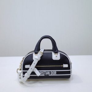 Replica Dior Vibe Zip Bowling Bag Black 1 Replica Dior Vibe Zip Bowling Bag Black - near-authentic luxury replica handbag