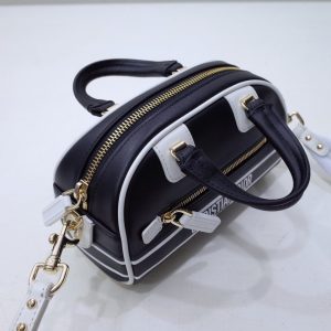 Replica Dior Vibe Zip Bowling Bag Black 4 Replica Dior Vibe Zip Bowling Bag Black - 1:1 designer replica handbag