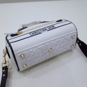 Replica Dior Vibe Zip Bowling Bag White 2 Replica Dior Vibe Zip Bowling Bag White - premium 1:1 fake handbag model