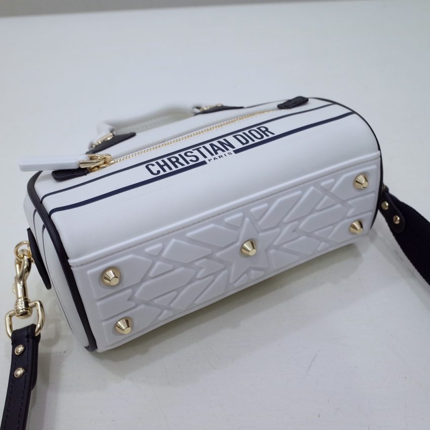 Replica Dior Vibe Zip Bowling Bag White 2 Replica Dior Vibe Zip Bowling Bag White - premium 1:1 fake handbag model
