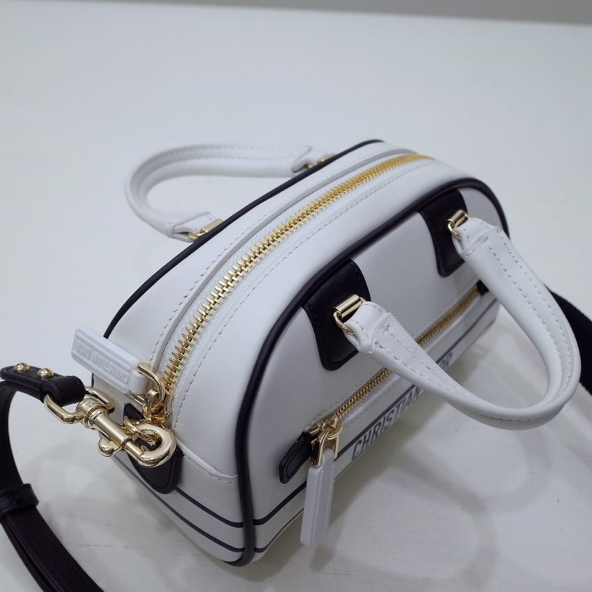 Replica Dior Vibe Zip Bowling Bag White 7 Replica Dior Vibe Zip Bowling Bag White - 1:1 designer replica handbag