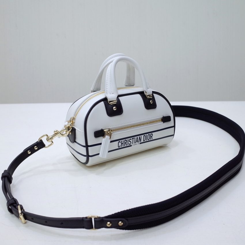Replica Dior Vibe Zip Bowling Bag White 8 Replica Dior Vibe Zip Bowling Bag White - high-end fake designer purse