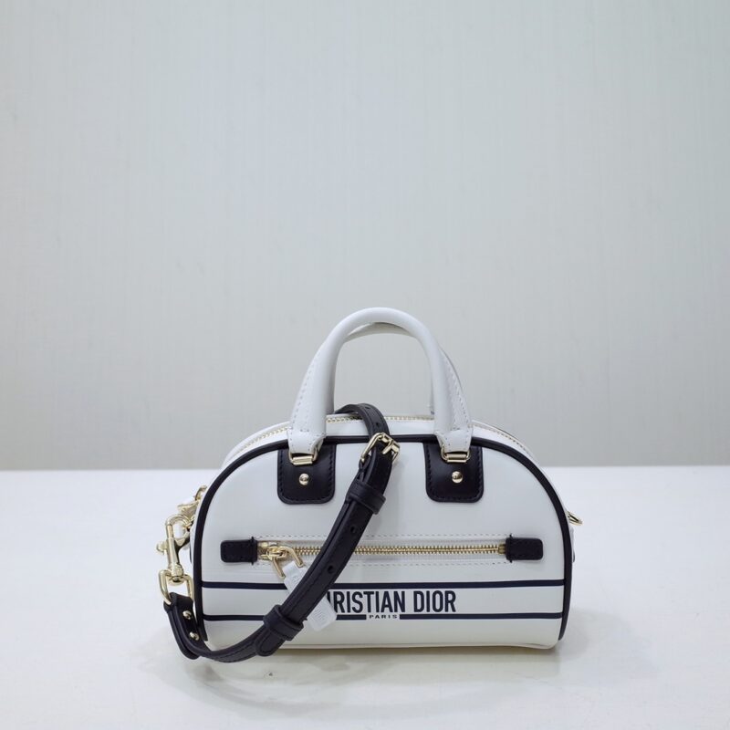 Replica Dior Vibe Zip Bowling Bag White 1 Replica Dior Vibe Zip Bowling Bag White - premium 1:1 fake handbag model
