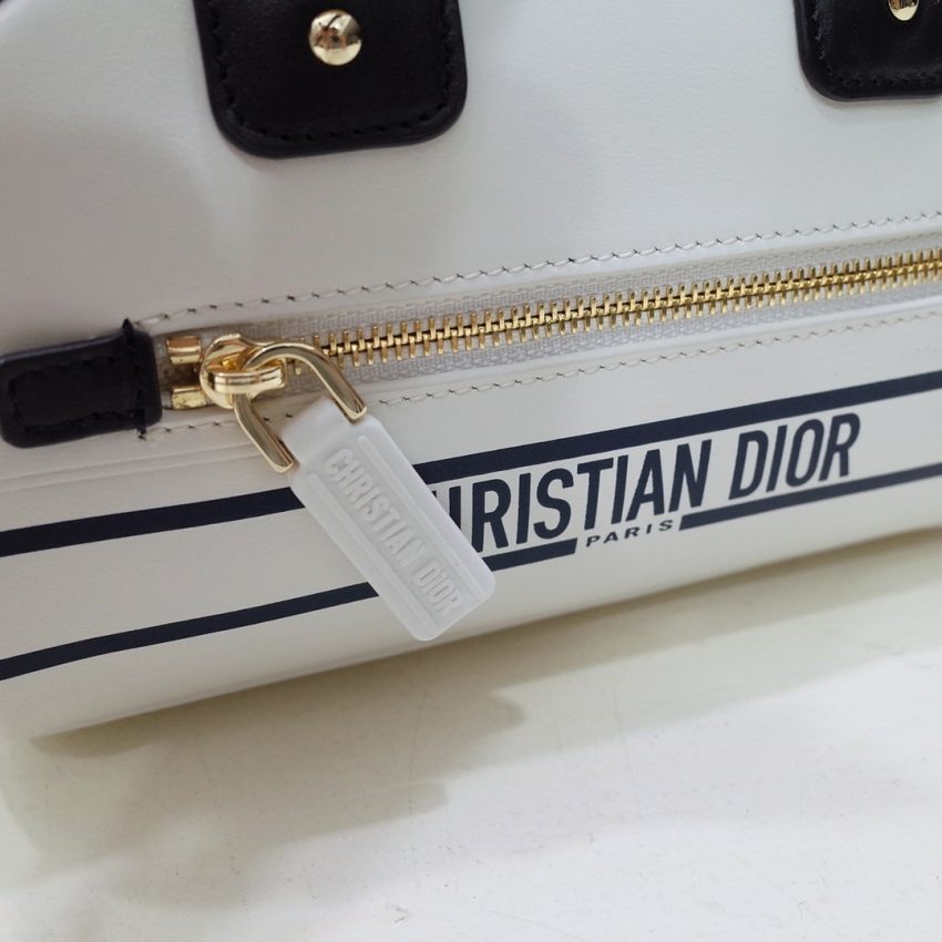 Replica Dior Vibe Zip Bowling Bag White 9 Replica Dior Vibe Zip Bowling Bag White - near-authentic luxury replica handbag