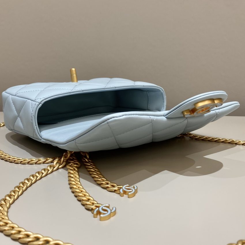 Replica CHANEL 22P Enamel Bag Light Blue 6 Replica CHANEL 22P Enamel Bag Light Blue - realistic designer-inspired fake bag