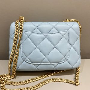 Replica CHANEL 22P Enamel Bag Light Blue 7 Replica CHANEL 22P Enamel Bag Light Blue - best quality luxury bag dupe