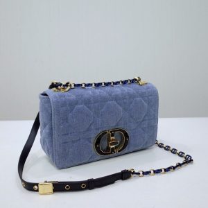 Replica Dior Caro Bag Denim Blue 2 Replica Dior Caro Bag Denim Blue - premium-grade designer purse dupe