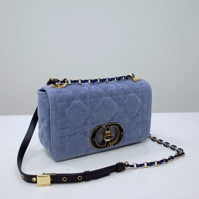Replica Dior Caro Bag Denim Blue 2 Replica Dior Caro Bag Denim Blue - premium-grade designer purse dupe