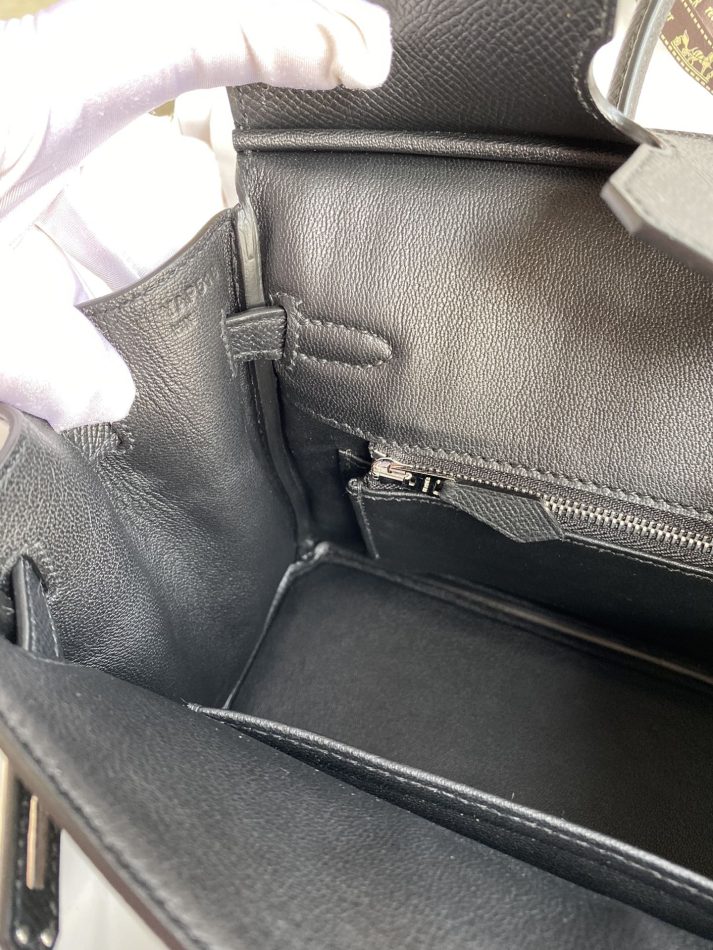 Replica Hermes Birkin Epsom Black Silver 3 Replica Hermes Birkin Epsom Black Silver - premium 1:1 fake handbag model