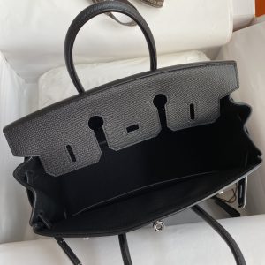 Replica Hermes Birkin Epsom Black Silver 2 Replica Hermes Birkin Epsom Black Silver - authentic-look luxury purse replica