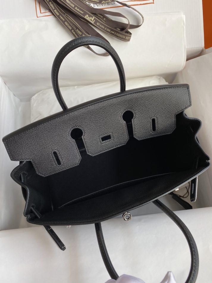 Replica Hermes Birkin Epsom Black Silver 2 Replica Hermes Birkin Epsom Black Silver - authentic-look luxury purse replica