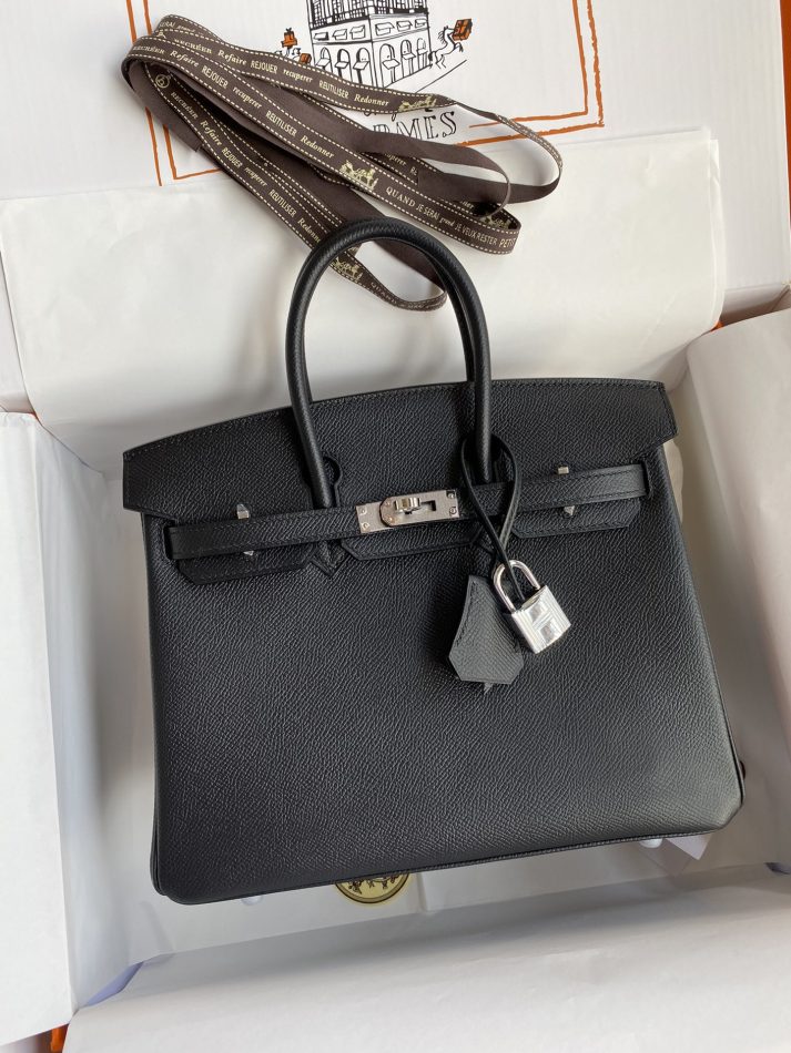 Replica Hermes Birkin Epsom Black Silver 1 Replica Hermes Birkin Epsom Black Silver - premium 1:1 fake handbag model
