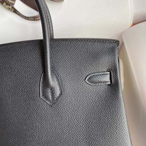 Replica Hermes Birkin Epsom Black Silver 4 Replica Hermes Birkin Epsom Black Silver - top-tier luxury replica shoulder bag