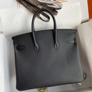Replica Hermes Birkin Epsom Black Silver 5 Replica Hermes Birkin Epsom Black Silver - high-accuracy replica luxury purse