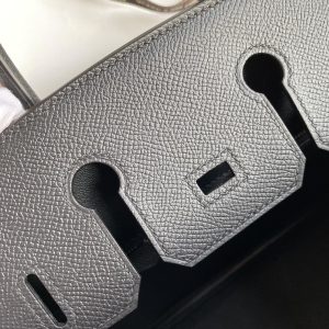 Replica Hermes Birkin Epsom Black Silver 9 Replica Hermes Birkin Epsom Black Silver - high-end fake designer purse