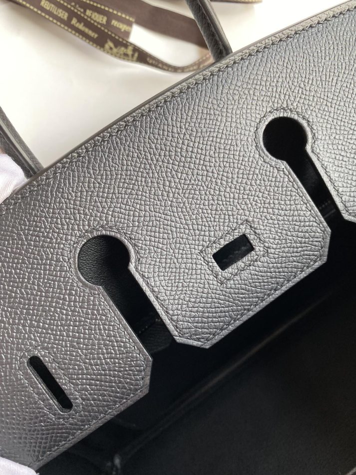 Replica Hermes Birkin Epsom Black Silver 9 Replica Hermes Birkin Epsom Black Silver - high-end fake designer purse