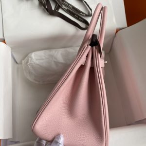 Replica Hermes Birkin Epsom Pink Silver - top-tier luxury replica shoulder bag