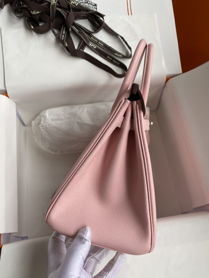 Replica Hermes Birkin Epsom Pink Silver - top-tier luxury replica shoulder bag
