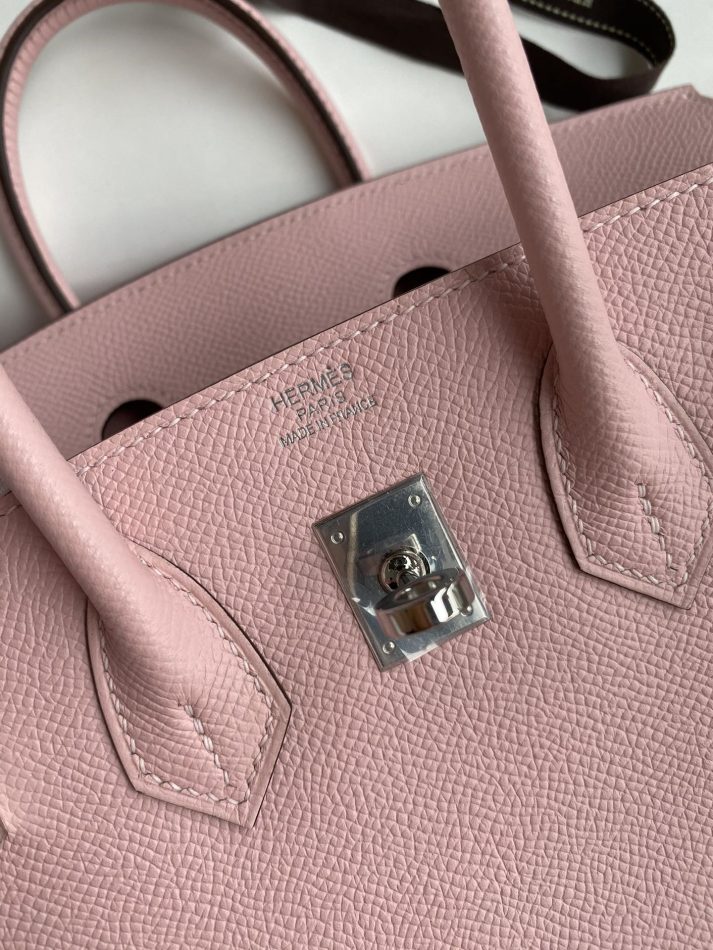 Replica Hermes Birkin Epsom Pink Silver - top-rated replica designer bag