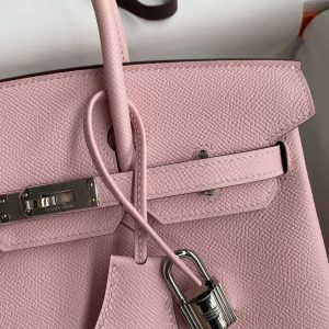 Replica Hermes Birkin Epsom Pink Silver - realistic designer-inspired fake bag