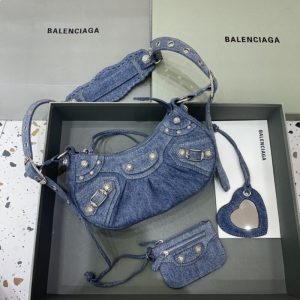 Replica Balenciaga Le Cagole Denim 1 Replica Balenciaga Le Cagole Denim - high-end fake designer purse