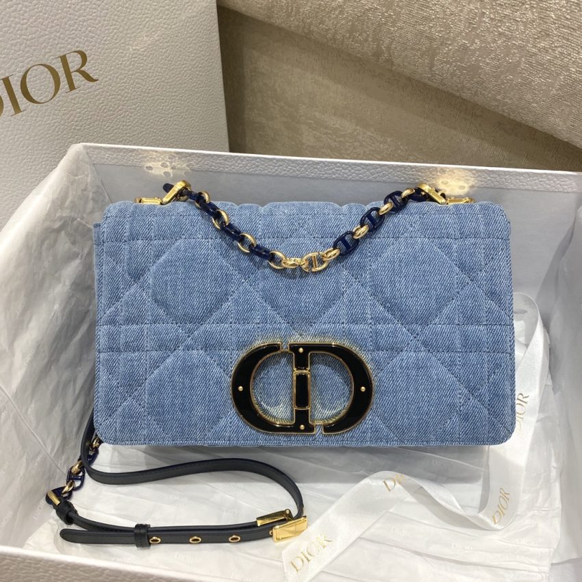 Replica Dior Caro Bag Denim Blue 1 Replica Dior Caro Bag Denim Blue - near-authentic luxury replica handbag