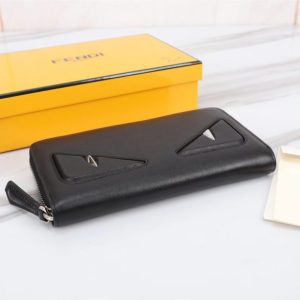 Replica Fendi Black Eyes Wallet - realistic designer-inspired fake bag