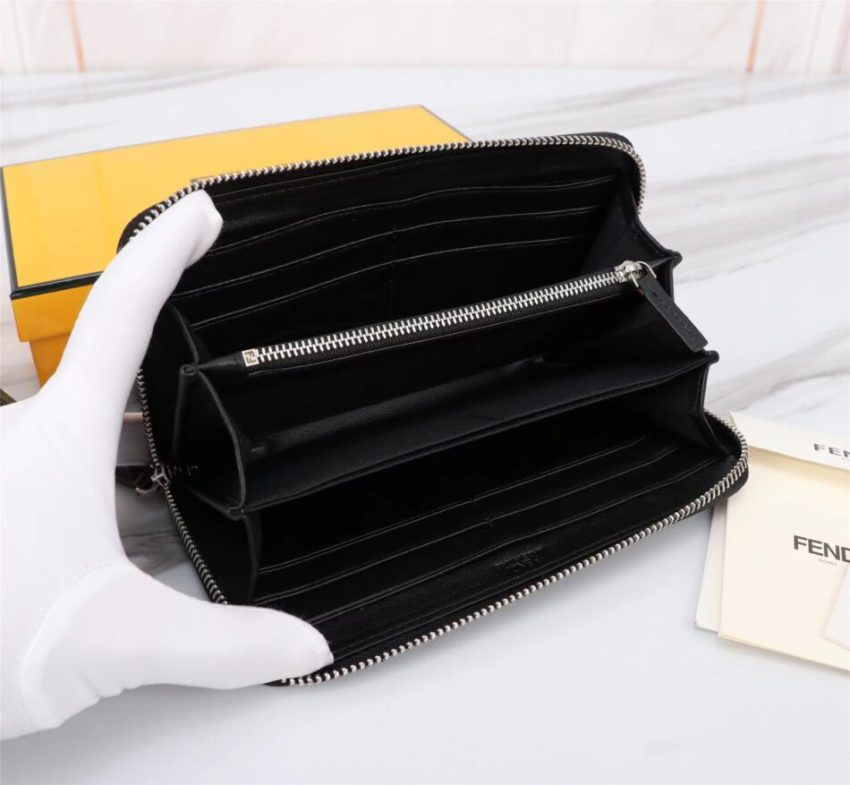 Replica Fendi FF Black Wallet - high-quality designer bag clone