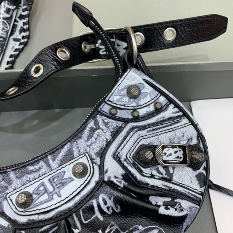 Replica Balenciaga Le Cagole Graffiti Black 5 Replica Balenciaga Le Cagole Graffiti Black - authentic-look luxury purse replica