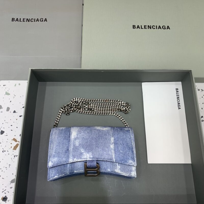 Replica Balenciaga Hourglass On Chain Denim 1 Replica Balenciaga Hourglass On Chain Denim - top-tier luxury replica shoulder bag