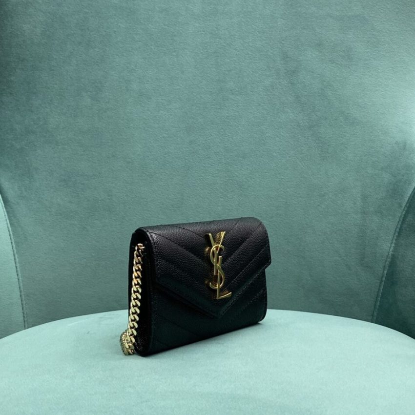 Replica Yves Saint Laurent Chain Wallet Black - top-tier luxury replica shoulder bag