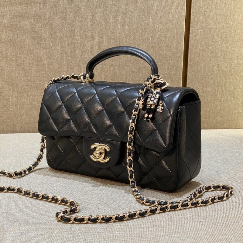Replica CHANEL CF 20 cm Lion Black - authentic-look luxury purse replica
