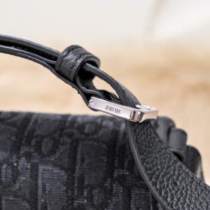 Replica Dior Mini Gallop Bag with Strap Black Canvas 3 Replica Dior Mini Gallop Bag with Strap Black Canvas - top-tier luxury replica shoulder bag