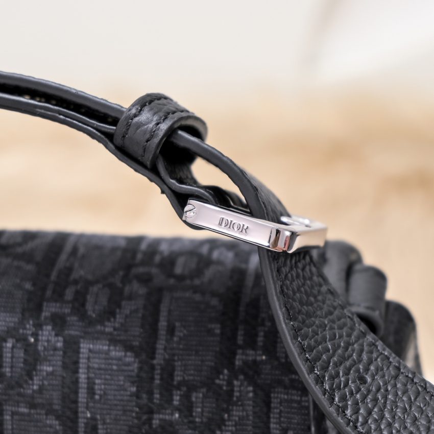 Replica Dior Mini Gallop Bag with Strap Black Canvas 3 Replica Dior Mini Gallop Bag with Strap Black Canvas - top-tier luxury replica shoulder bag