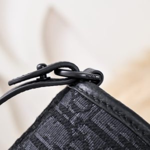 Replica Dior Mini Gallop Bag with Strap Black Canvas 4 Replica Dior Mini Gallop Bag with Strap Black Canvas - authentic-look luxury purse replica